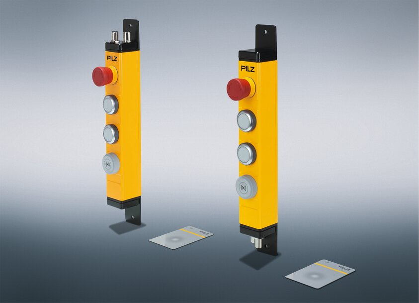 Pushbutton unit PITgatebox from Pilz now with access permission in card format